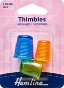 Light Weight Thimbles, 3 Sizes